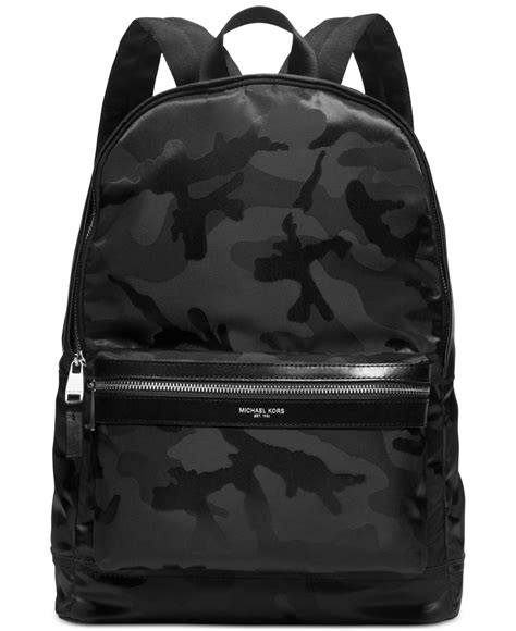 michael kors black and red backpack|Michael Kors black camo backpack.